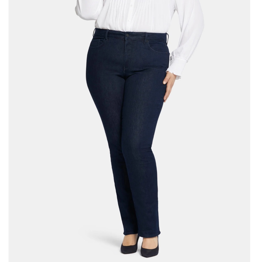 Nydj Marilyn Straightleg Jeans Plus 26w Nwt Indigo Dark Wash Lifttuck